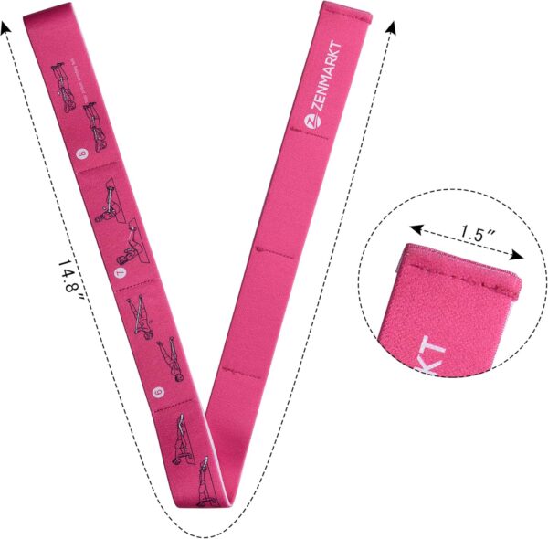 Yoga Strap for Stretching - 8 Loops Stretching Strap - Essential Yoga Accessories for Flexibility and Enhanced Stretching - Ideal Stretch Strap in Yoga and Pilates