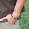 Gemstone Hematite Healing Crystal Bracelet Men's Bracelet for Grounding, Balance, Root Chakra Jewelry For Women Feng Shui Positive Energy