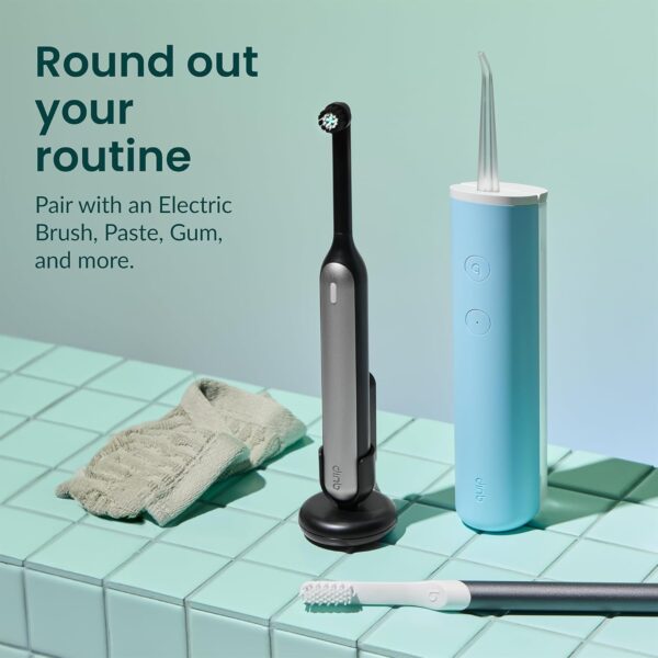 quip Water Flosser with Replacement Tip - Cordless Water Flosser with Adjustable Pressure - Teeth Cleaner Pick with 360 Degree Rotating Replaceable Tip, Rechargeable Water Dental Pick - Sky Blue
