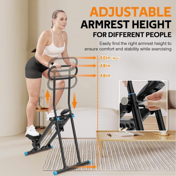 711uTYSJe3L._AC_SL1500_.jpg Stair Stepper for Home,Folding Cardio Stair Climber for Full Body Workout,Vertical Climber Exercise Machine with Adjustable Handlebar,300LBS Capacity