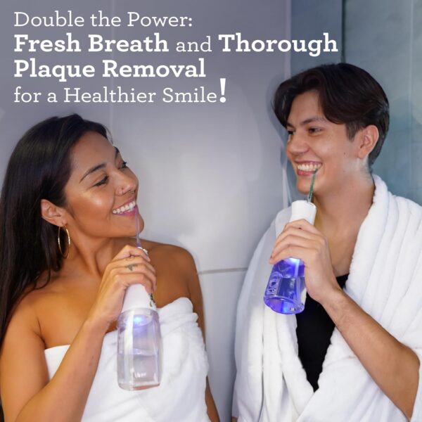 GuruNanda Advanced Water Flosser 2.0 with UV Mode & Concentrated Mouthwash Duo - Fresh Breath & Thorough Plaque Removal for a Brighter Smile