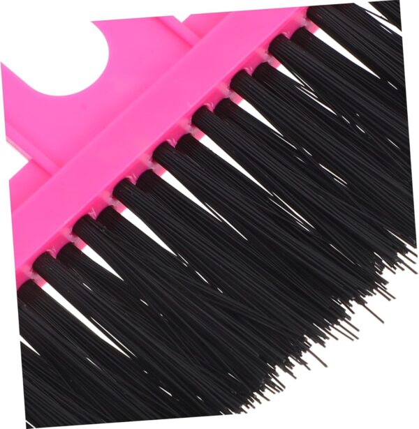minkissy Handheld Mini Broom and Dustpan Set Tiny Cleaning Table Broom Sweep Brush for Desktop Bed Car Desk Keyboard Countertop Nest Rosy