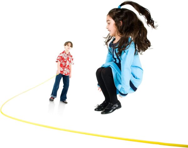 Just Jump It 16' Foot Single Jump Rope for Kids Women and Men - Active Outdoor Youth Fitness Excersing Equipment - Double Dutch Length Gym Accessories