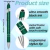 Outus 24 Pieces Mental Health Awareness Message Pens Bulk Inspirational Retractable Ballpoint Green Awareness Pens Mental Health Gifts for Nurse Office Charity Items