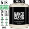 Naked Casein - 5Lb Micellar Casein Protein Powder - Bulk, GMO-Free, Gluten Free, Soy Free, Preservative Free - Stimulate Muscle Growth - Enhance Recovery - 76 Servings