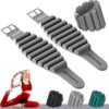 ADLIFE Adjustable Ankle Weights Exercise Weights for Women and Men 2 lbs Wearable Weighted Wrist Bangles, Arm Leg Weight Set (1 lb Each) for Aerobics,Yoga, Running, Home Gym Workout, Strength Training, Pool Exercise
