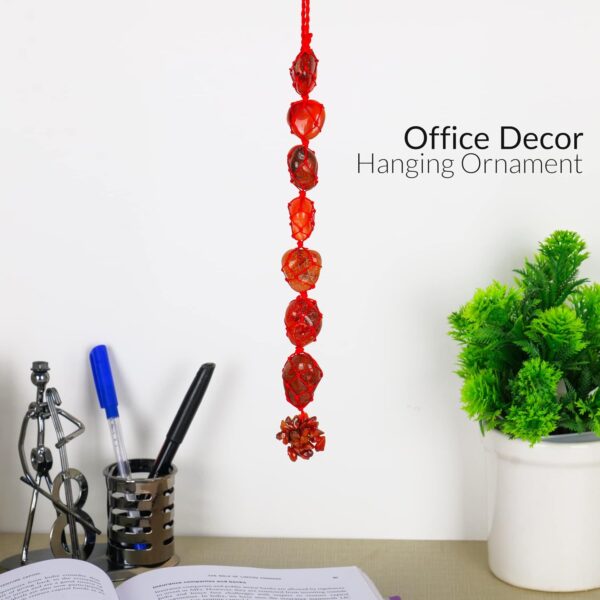 Carnelian Crystal - Meditation Room Accessories - Car Crystal Hanging Ornament - Crystals for Car Mirror - Wall Home Decoration - Feng Shui Gifts