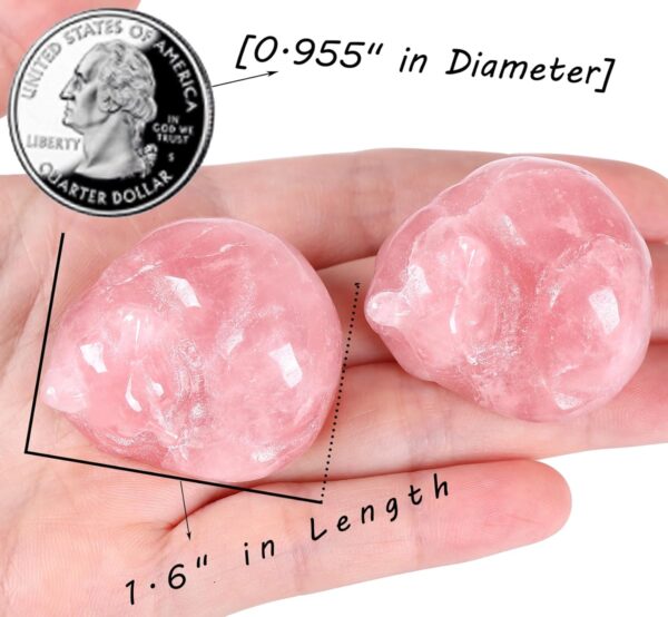 QINJIEJIE Rose Quartz Cat Decor Pink Gift Crystals Sleeping Cat Statue Stone Figurine Carved Polished Gemstones Decors Office Room Home Desk Lucky Healing Valentines Decoration for Women Cat Lover