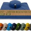 Bean Products Meditation Cushion Set - Zafu and Zabuton Meditation Pillows for Sitting on Floor, Yoga Cushion, Cotton Yoga Pillow, Zen Kneeling Prayer Pad- Made in USA - Round, Royal Blue