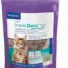 Virbac C.E.T. IntelliDent Cat Bites Dental Care Cat Treats for Healthy Teeth and Gums Fresh Breath Chicken Flavor 90 per Bag