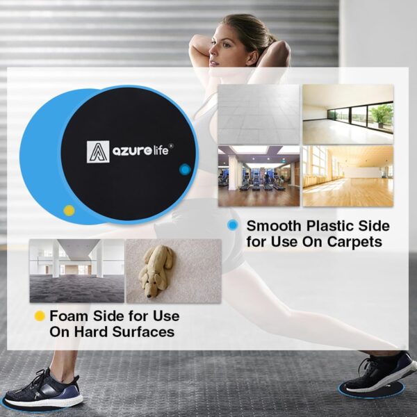 Exercise Core Sliders, Dual Sided Exercise Gliding Discs Use on Carpet or Hardwood Floors, Light and Portable, Perfect for Abdominal&Core Workouts