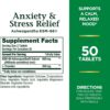 Nature’s Bounty Anxiety & Stress Relief Ashwagandha KSM 66 Tablets, Mood Support, 50 Count