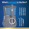 Waterpik Aquarius Water Flosser Professional For Teeth, Gums, Braces, Dental Care, Electric Power With 10 Settings, 7 Tips For Multiple Users And Needs, ADA Accepted, Gray WP-667, Packaging May Vary