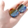 Thumb Worry Stone for Anxiety 7Chakra Teardorp Crystals Healing Stones Meditation Accessories Calm Mental Health Gifts Real Natural Hand Carved Spiritual Decor Anxiety Depression Relief Items