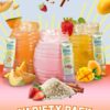 KLASS VIDA Hydration + Immunity Sugar-Free Powder Packets Mango, Horchata Fresa & Cantaloupe Electrolyte Agua Fresca Drink Mix Wellmune & Acerola Extract 15 Single Serve Sticks Low Calorie