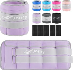 Adjustable Ankle Weights for Women Men Kids 1/2/3/4/5/6/8/10/12/20 LBS 1 Pair Wrist Leg Arm Weights with Removable Weight Strength Training Weight for Walking Running Fitness Physical Therapy