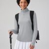 LOMON Women Long Sleeve Shirts Sun Protection 1/4 Zip Summer Quick Dry Hiking Shirts Quarter Zip Pullover for Women