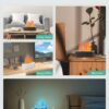 Flame Air Diffuser, Humidifier, Essential Oil Diffuser - 7 Colors, 180mL Capacity (8 Hours), Noiseless Operation, Auto-Off Protection - Perfect for Home Bedroom Office Gifts(Black)