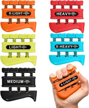 Grip Strength Trainer, Finger Strength Trainer for Grip Strength Training for Fingers, Wrists, and Hands for Home, Office, Gym, Climbing, Athletes, Musicians, and Therapy
