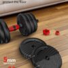 Adjustable Dumbbells, 10/25/35/55/70/90lbs Free Weight Set with Connector, 4 in1 Dumbbells Set Used as Barbell, Kettlebells, Push up Stand, Fitness Exercises for Home Gym Suitable Men/Women