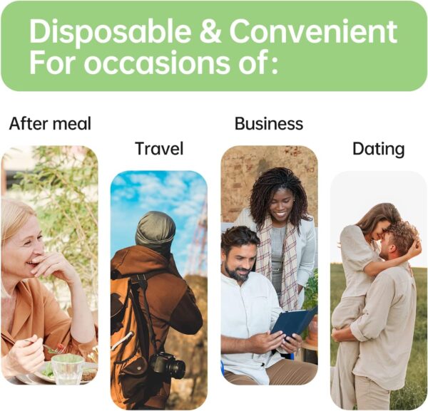 Finger Teeth Wipes for Adults, 60pcs, Oral Brush ups for Teeth Cleaning, Deep Cleaning Teeth Wipes, Gum Cleanning, Teeth Whitening Wipes, Oral mucosa Cleaner, Mint Flavor