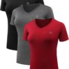 NELEUS Women's 3 Pack Compression Workout Athletic Shirt