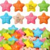 36 Pcs Motivational Stress Balls Quotes Inspirational Funny Colorful Foam Balls Hand Exercise Stress Relief Gifts for Office Small Anxiety Toys for Relief Motivating Supply (Star)