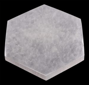 Large Selenite Charging Plate – 6” Hexagon Selenite Crystal – Mined & Crafted in Morocco – Ideal for Cleansing Crystals & Healing Stones, Meditation, Reiki – Protection Crystals - Spiritual Gifts