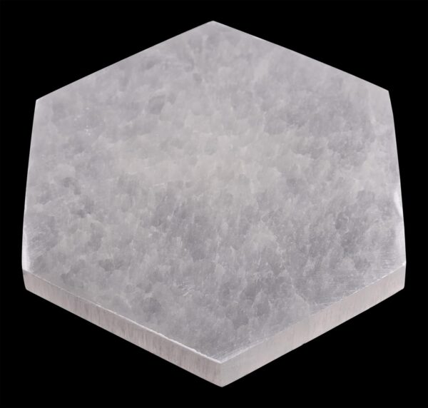 Large Selenite Charging Plate – 6” Hexagon Selenite Crystal – Mined & Crafted in Morocco – Ideal for Cleansing Crystals & Healing Stones, Meditation, Reiki – Protection Crystals - Spiritual Gifts