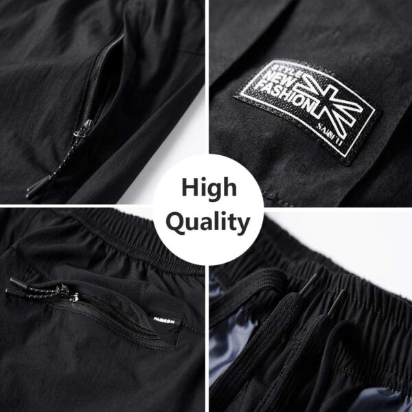 Men's Outdoor Hiking Shorts Quick Dry Stretchy 3/4 Capri Pants Cargo Shorts Male