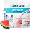 DripDrop Hydration - Zero Sugar Watermelon - Electrolyte Drink Mix Single Serve Powder Packets | Non-GMO, Gluten Free, Vegan | 32 Sticks