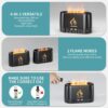 Essential Oil Diffusers, Quiet Flame Diffuser, 7 Colors Modes Changed Light Flame Humidifer, Auto Shut Off Aromatherapy Diffuser, Black