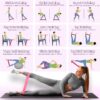 Resistance Loop Exercise Bands, Resistance Bands Exercise Bands for Home Fitness, Stretching, Strength Training, Physical Therapy,Elastic Workout Bands for Women Men Kids, Set of 5