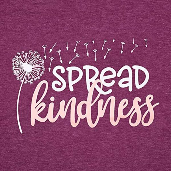 7140FNVD14L._AC_SL1000_.jpg Spread Kindness T Shirt for Women Summer Dandelion Graphic Tees Casual Funny Sayings Letter Printed Cute Shirts Tops