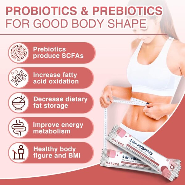 NATURE TARGET Probiotics-for-Women Prebiotics-and-Probiotics-Powder, 100-Billion-CFUs 45-Day-Supply, Women's-Probiotic with D-Mannose and Cranberry for Urinary Tract/Gut/Digestive Health