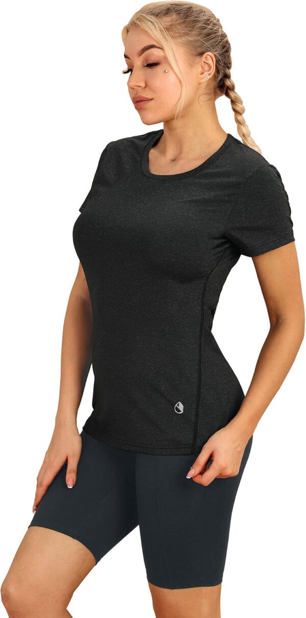 icyzone Workout Running Tshirts for Women - Fitness Athletic Yoga Tops Exercise Gym Shirts (Pack of 3)