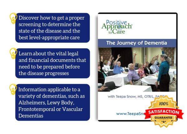 Teepa Snow Alzheimer's Dementia DVD "The Journey of Dementia" Caregiver Training Video for Family and Non-Professional Caregivers and Healthcare Professionals and Teachers