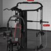 SunHome Multifunction Home Gym System Workout Station,Smith Machine with 138LB Weight Stack, Leg Press, LAT Station for Full Body Training