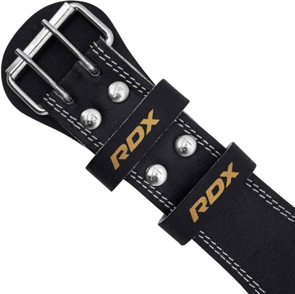 RDX Weight Lifting Belt Gym Exercise Workout, 6 inch Leather Padded Lumbar Back Support Men Women, 10 Adjustable Holes, Powerlifting Bodybuilding Deadlift, Squat Fitness Strength Training Equipment