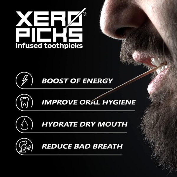 Xero Picks Energy Infused Flavored Toothpicks with Caffeine, B12 and B6 (Variety Pack, 20 Count (Pack of 5))