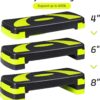 ZENY 31’’ Aerobic Step Platform, Adjustable Exercise Workout Stepper with Stable Risers, Stand Up Steppers for Exercise at Home, Fitness Equipment for Home Gym
