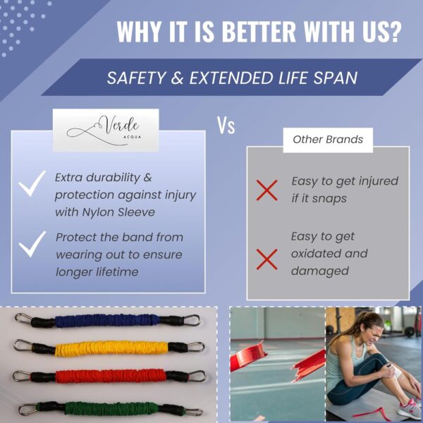 Verde Acqua Pilates Bar Kit with Resistance Bands for Women - Multifunctional Pilates Sculpt Bar for Any Height - Workout Equipment for Home Gym - Includes Exercise Chart for Full Body Workout