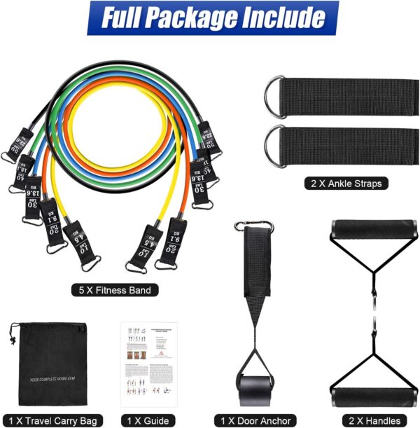 Exercise Bands Resistance Bands Set Strength Training Fitness Bands Workout Bands Resistance Elastic Bands for Exercise