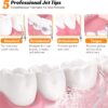 Water Dental Flosser Teeth Pick Cordless Oral Irrigator with 300ml 5 Tips 4 Modes USBCharger Portable Travle Irrigation Cleaner IPX7 Electric Irrigador Dental for Teeth Cleaning (Black)