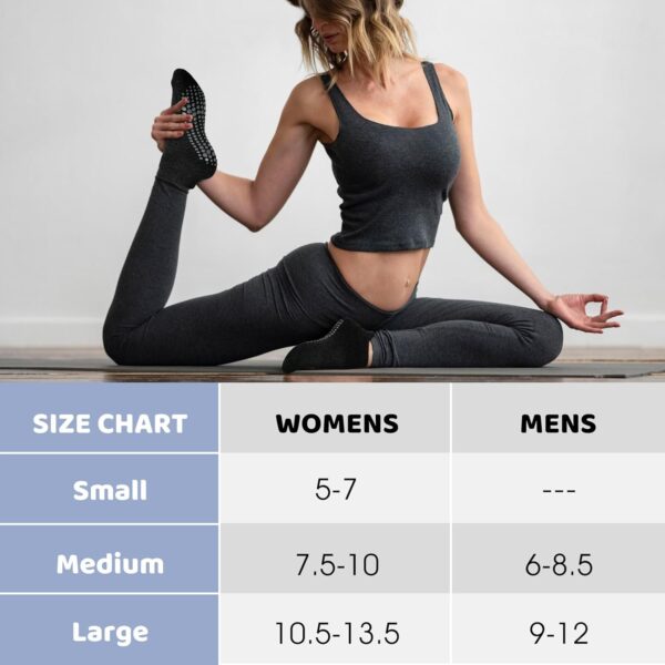 AURUZA Grip Socks for Women Men Pilates Grip Socks Non Slip Yoga Sock with Grips for Barre Barefoot Hospital Grippy Sock