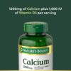 Nature's Bounty Calcium Carbonate & Vitamin D, Supports Immune Health & Bone Health, 1200mg Calcium & 1000IU Vitamin D3, 120 Softgels