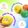 Fun Fitness Dice for Kids - Children's Workout Dice and Yoga Dice Set - Fitness Exercise Dice Game with Kids Yoga Poses - Childrens Foam Exercise Dice, Great Kids Exercise Equipment - Kids Ages 3+