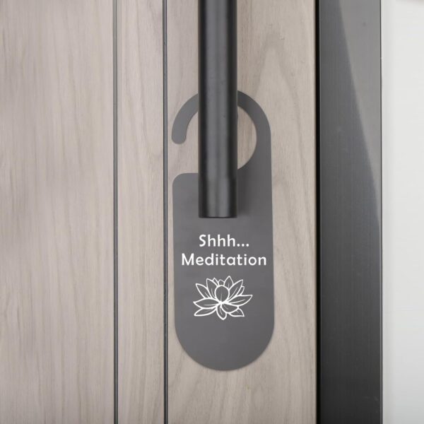 CENWA 2 Pcs Meditation Door Hanger Meditation Decor Do Not Disturb Sign Meditation Decor for Room (Meditation 2)