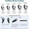 Smart Ring Health Tracker, Sleep Tracker Ring with Heart Rate, Waterproof Fitness Ring for Activity Monitoring/Steps/Distance/Calories, Air Gestures, Up to 7-Day Battery, for iOS Android (Silver,#8)