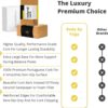 Luxury Cork Yoga Block Set - Extra Large Yoga Blocks with Performance Grade Portuguese Cork | High Density, Non-Slip Support for Safer Balancing | 2 Pack | Extra Long Yoga Strap Included